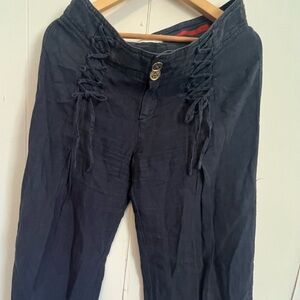 Anthropologie Elevenses Sailor wide-leg linen blend 100 % linen‎